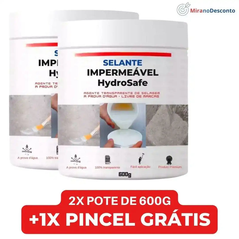 Selante de Isolamento Impermeável HydroSafe (COMPRE 1 E LEVE 2 + PINCEL DE BRINDE)