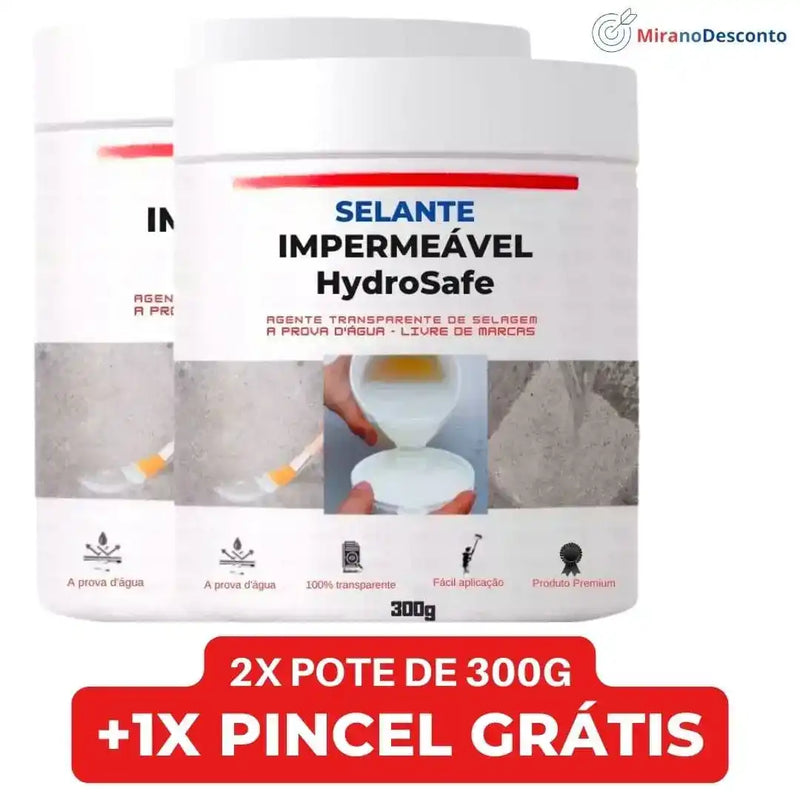 Selante de Isolamento Impermeável HydroSafe (COMPRE 1 E LEVE 2 + PINCEL DE BRINDE)