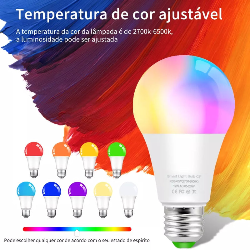 Lâmpada Inteligente Alexa c/ Controle por Voz - Tazzi