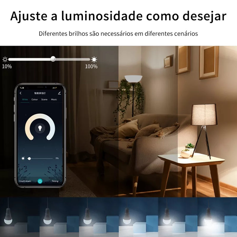 Lâmpada Inteligente Alexa c/ Controle por Voz - Tazzi