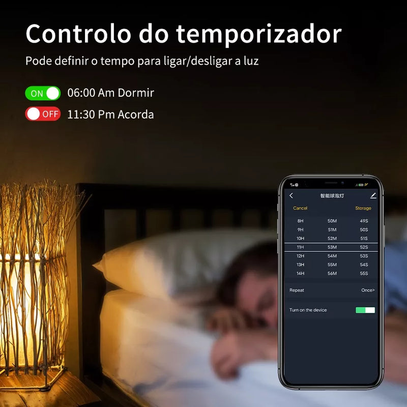 Lâmpada Inteligente Alexa c/ Controle por Voz - Tazzi